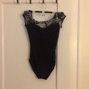 Ashley Bouder Cap Sleeve Floral Mesh Leo